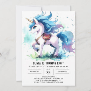 Invitation Bohemian Kids Horse Anniversaire