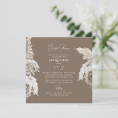 Invitation Bohemian Lush Boho Brown Carré Fête des mariées (Debout devant)