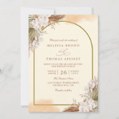 Invitation Bohemian Luxury Elegant Modern QR Code Wedding (Devant)