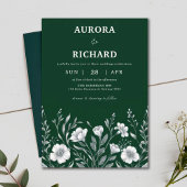 Invitation Bohemian Luxury Emerald Green Automne Mariage