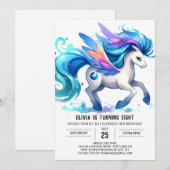 Invitation Bohemian Online Horse Anniversaire (Devant / Derrière)