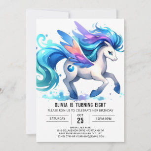 Invitation Bohemian Online Horse Anniversaire