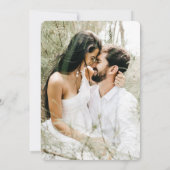 Invitation Bohemian Retro Photo Mariage Décontracté (Dos)