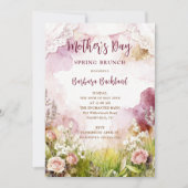 Invitation Bohemian Rustic Springtime Floral Mothers Day (Devant)
