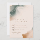 Invitation Bohemian Soft Natural Pastel Photo Arch Mariage (Devant)