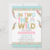 Invitation Boho 2e anniversaire dans deux The Wild (Devant)