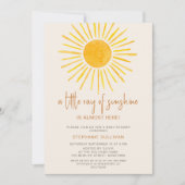 Invitation Boho A Little Ray of Sunshine Baby Shower (Devant)
