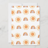 Invitation Boho A Little Ray Sunshine Rainbow Baby shower (Dos)