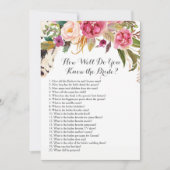 Invitation Boho à quel point vous connaissez la jeune mariée (Devant)