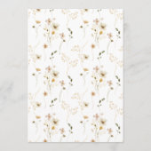 Invitation Boho Abondance Fleur sauvage séché Mariage Pampas (Dos)