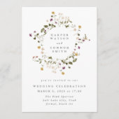 Invitation Boho Abondance Fleur sauvage séché Mariage Pampas (Devant)
