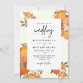 Invitation Boho Abstract Sketchy Orange Garden Wedding (Devant)