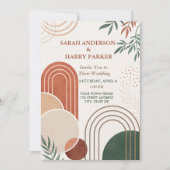 Invitation Boho Abstrait Arch Mariage (Devant)