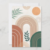 Invitation Boho Abstrait Arch Mariage (Dos)