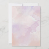 Invitation Boho Abstrait Lavender Purple Aquarelle Mariage (Dos)