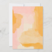 Invitation Boho Abstraite aquarelle rose Fête des mariées jau (Dos)