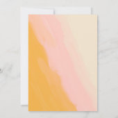 Invitation Boho Abstraite aquarelle rose jaune 40e anniversai (Dos)