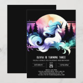 Invitation Boho Adorable Cheval Anniversaire (Devant / Derrière)