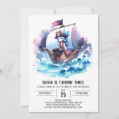 Invitation Boho Adorable Pirate Anniversaire (Devant)