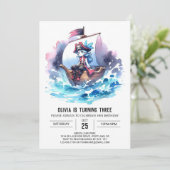 Invitation Boho Adorable Pirate Anniversaire (Debout devant)