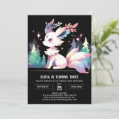 Invitation Boho Adorable Wolf Anniversaire (Debout devant)