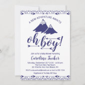 Invitation Boho Adventure Await Baby Boy Shower (Devant)