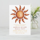 Invitation Boho Aesthetic Rainbow Party (Debout devant)