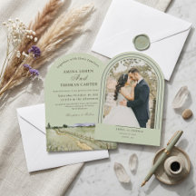 Boho Aquarelle Arche de Montagne Photo Mariage Min