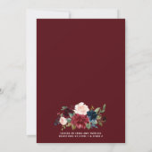 Invitation Boho Aquarelle Automne Floral Wreath Sweet 16 (Dos)