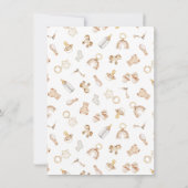 Invitation Boho Aquarelle Bois Animaux Genre Révélation (Dos)