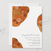 Invitation Boho Aquarelle Burange Mariage simple (Devant)
