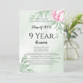 Invitation Boho Aquarelle Eucalyptus Réunion du lycée (Debout devant)