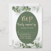Invitation Boho Aquarelle Eucalyptus Verdure RSVP (Devant)