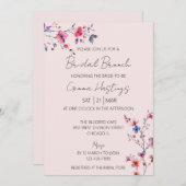 Invitation Boho Aquarelle Fleur Fleur Fleur Fleurs Fleurs Fle (Devant / Derrière)