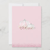 Invitation Boho Aquarelle Floral Citrouille Baby shower fille (Dos)