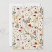 Invitation Boho Aquarelle Floral Fleur sauvage Baby shower (Dos)