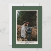 Invitation BOHO Aquarelle Florale Pampas Grass Forest Green (Dos)