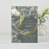Invitation Boho aquarelle hiver verdure moderne Noël (Debout devant)