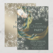 Invitation Boho aquarelle hiver verdure moderne Noël (Devant / Derrière)