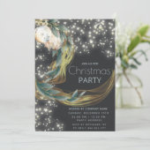 Invitation Boho aquarelle hiver verdure moderne Noël (Debout devant)