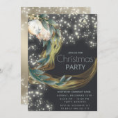 Invitation Boho aquarelle hiver verdure moderne Noël (Devant / Derrière)