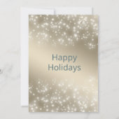 Invitation Boho aquarelle hiver verdure or Noël (Dos)