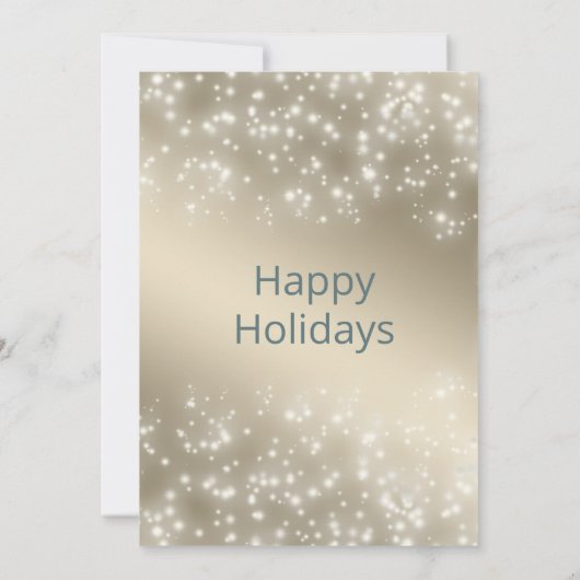 Invitation Boho aquarelle hiver verdure or Noël (Dos)