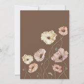 Invitation Boho Aquarelle Islandaise Pavot Fleurs d'Islande (Dos)