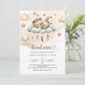 Invitation Boho aquarelle ivoire brun nuage beige neuf (Debout devant)