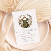 Invitation Boho Aquarelle moderne bébé vêtements fille douche