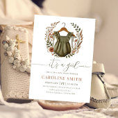 Invitation Boho Aquarelle moderne bébé vêtements fille douche