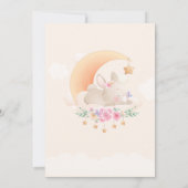 Invitation Boho Aquarelle moderne Jote Bunny Girl Baby shower (Dos)