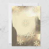 Invitation Boho aquarelle Or flocons de neige Sweet 16 partie (Dos)