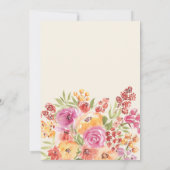 Invitation Boho Aquarelle Peinte À La Main Fête des mariées F (Dos)